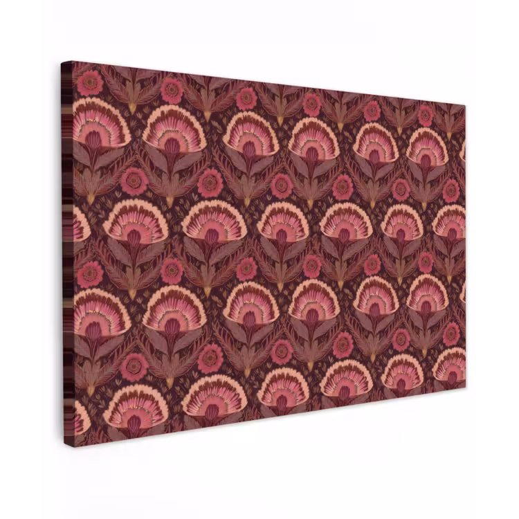 Antiek - Bloemen - Kleurrijk canvas 2cm klein 34 -z3d