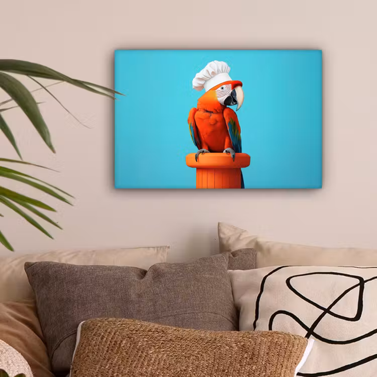 Ara - Koksmuts - Sokkel - Grappig canvas 2cm klein -sfeer1