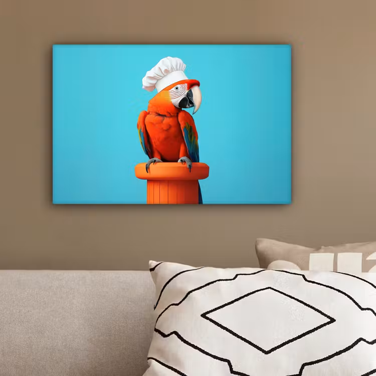 Ara - Koksmuts - Sokkel - Grappig canvas 2cm klein -sfeer3