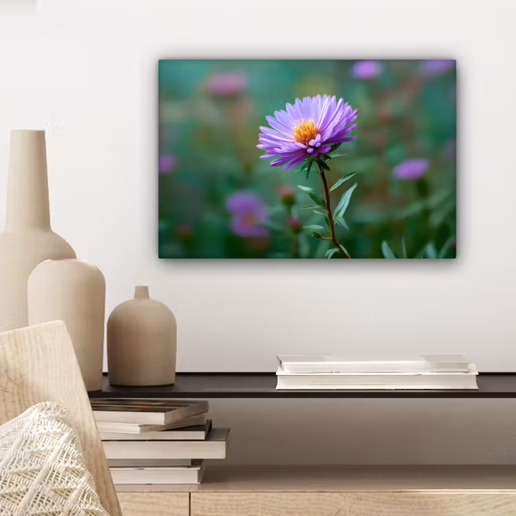 Aster - Paars - Bloem - Blaadjes canvas 2cm klein -sfeer6