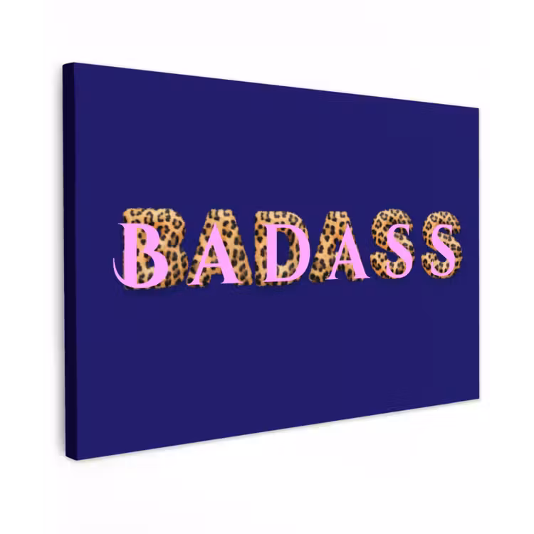 Badass - Panterpint - Schaduw - Roze canvas 2cm klein -z3d