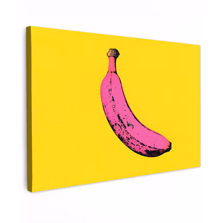 Banaan - Grafisch - Geel canvas 2cm klein -z3d