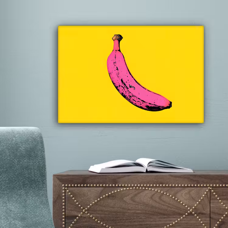Banaan - Grafisch - Geel canvas 2cm klein -sfeer4