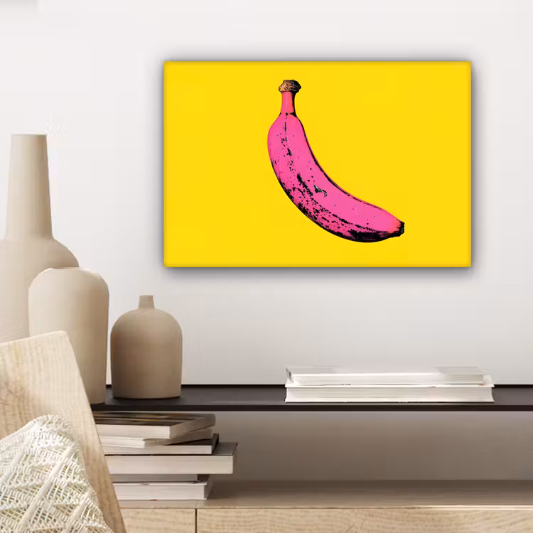 Banaan - Grafisch - Geel canvas 2cm klein -sfeer6