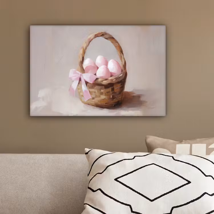 Mand - Eieren - Roze canvas 2cm klein -sfeer3