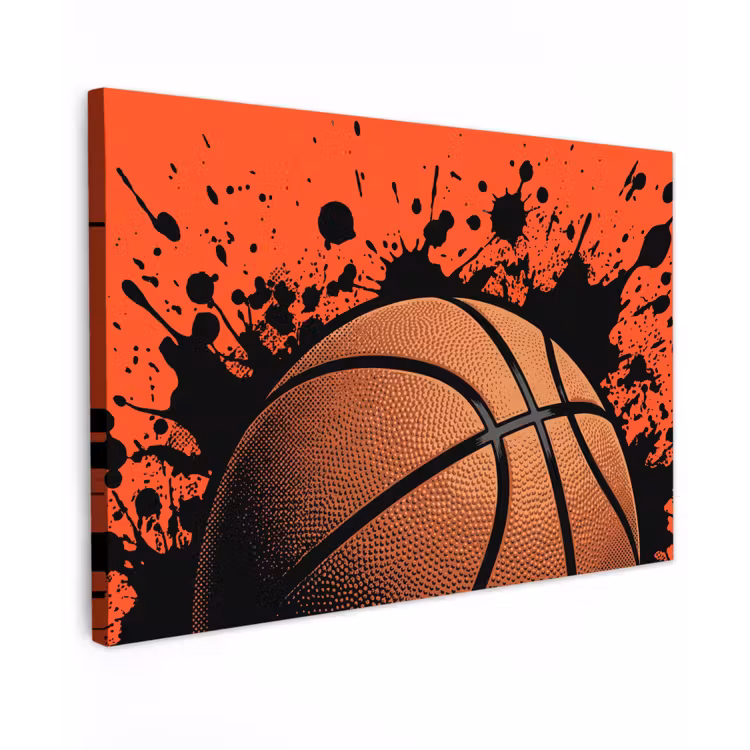 Basketbal - Verf - Sport - Oranje canvas 2cm klein -z3d