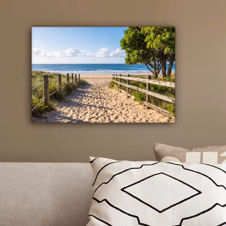 Strand - Zandpad - Oceaan - Natuur canvas 2cm klein -sfeer3