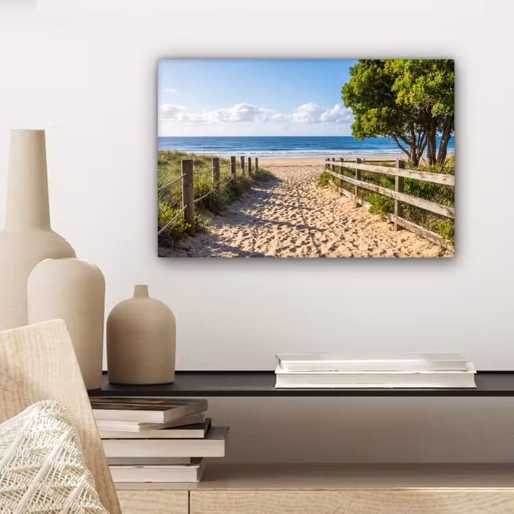 Strand - Zandpad - Oceaan - Natuur canvas 2cm klein -sfeer6