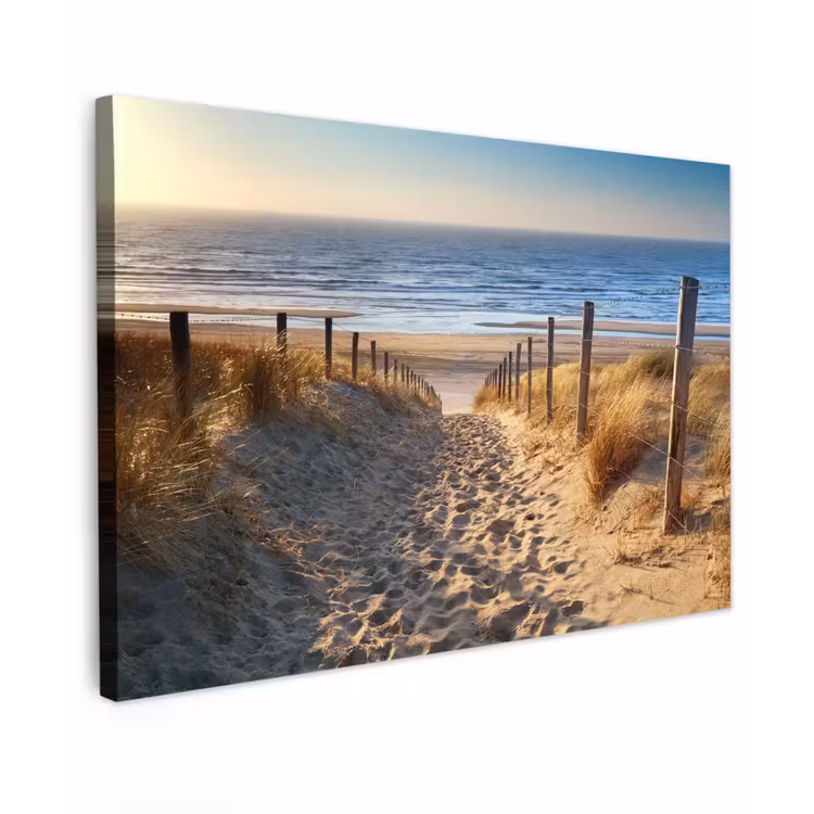 Strand - Zee - Nederland - Duinen - Zon canvas 2cm klein -z3d