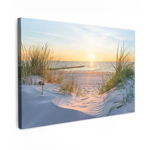Strand - Zon - Duin - Gras - Zand - Horizon canvas 2cm klein -z3d