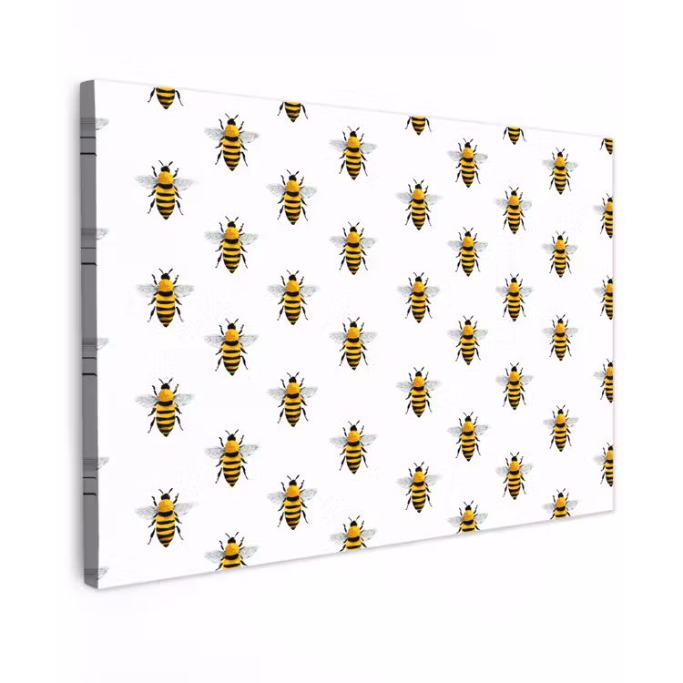 Bijen - Tijdloos - Wit canvas 2cm klein 34 -z3d