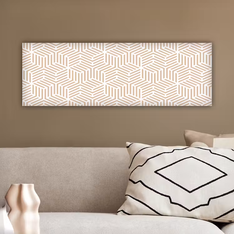 Beige - Geometrie - Patronen - Abstract canvas 2cm klein 828 -sfeer3