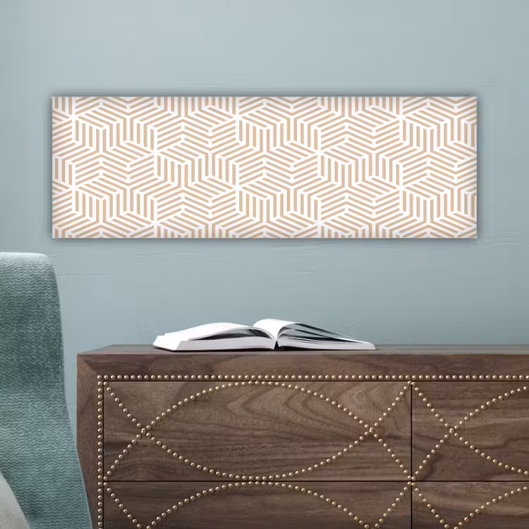 Beige - Geometrie - Patronen - Abstract canvas 2cm klein 828 -sfeer4