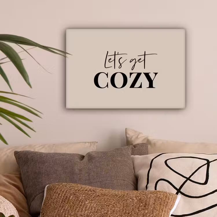 Beige - Winter - Quote - Cozy canvas 2cm klein -sfeer1