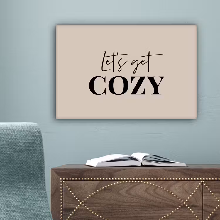 Beige - Winter - Quote - Cozy canvas 2cm klein -sfeer4