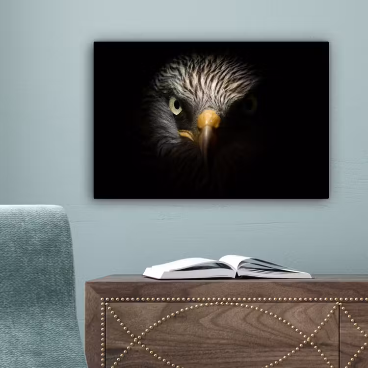 Vogel - Adelaar - Roofvogels - Oog - Snavel - Licht canvas 2cm klein -sfeer4