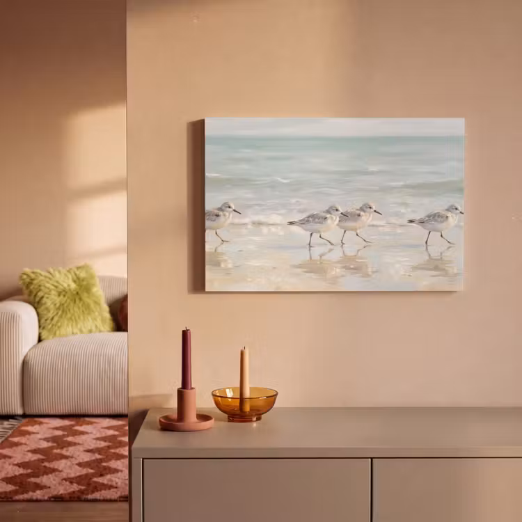 Vogels - Strand - Zee canvas 2cm klein -sfeer1