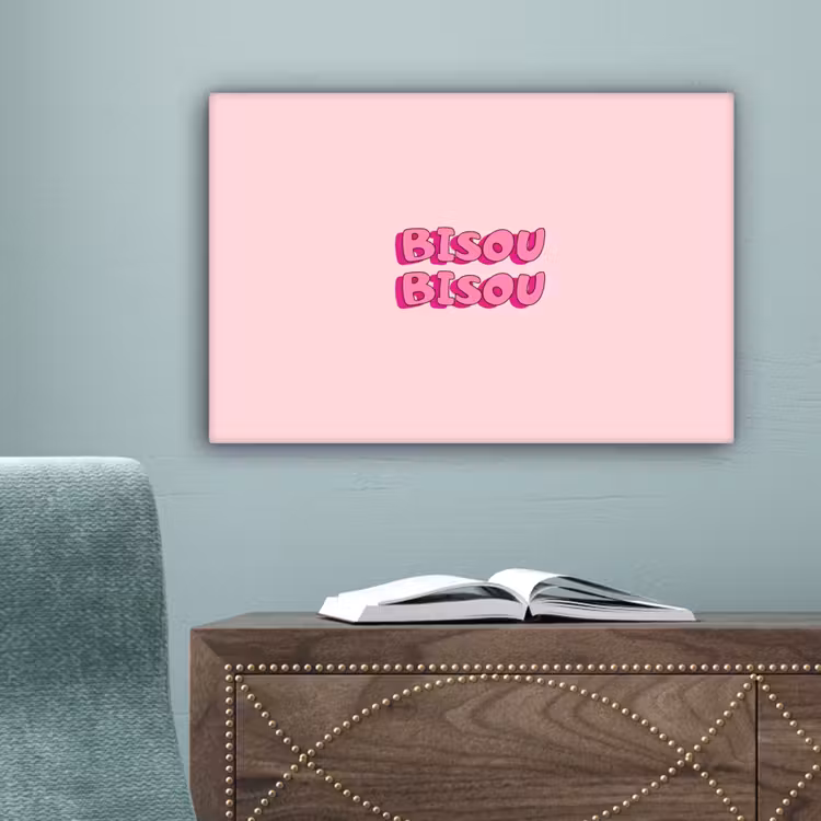 Bisou - Roze - Schaduw canvas 2cm klein -sfeer4