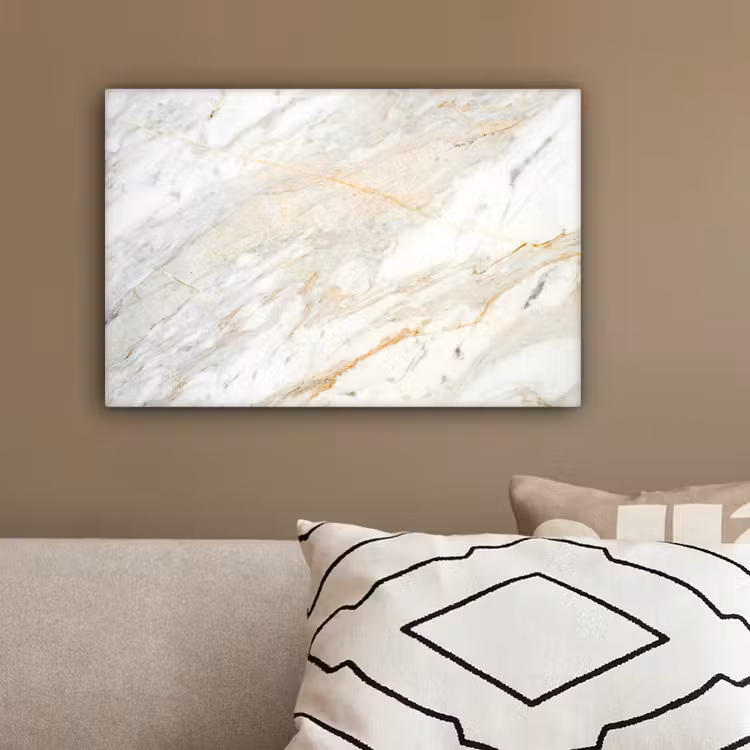 Zwart-wit foto van marmer canvas 2cm klein -sfeer3