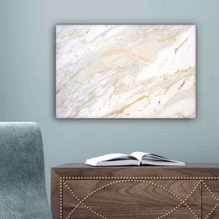 Zwart-wit foto van marmer canvas 2cm klein -sfeer4