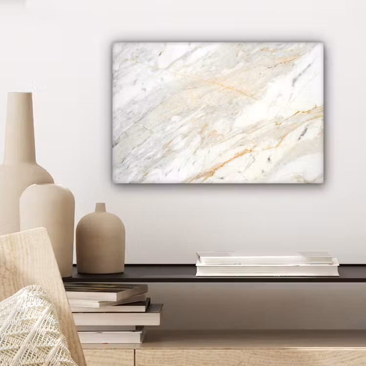 Zwart-wit foto van marmer canvas 2cm klein -sfeer6