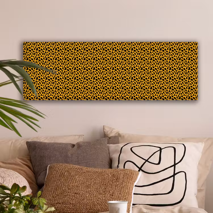 Zwart - Vlekken - Oranje - Dier canvas 2cm klein 828 -sfeer1