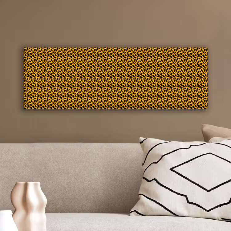 Zwart - Vlekken - Oranje - Dier canvas 2cm klein 828 -sfeer3