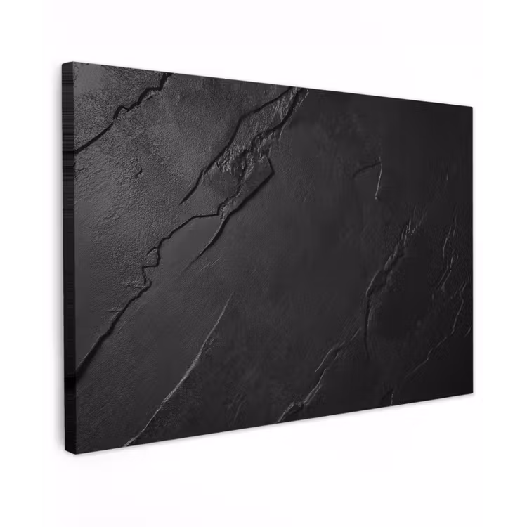 Zwart - Steen - Beton canvas 2cm klein -z3d