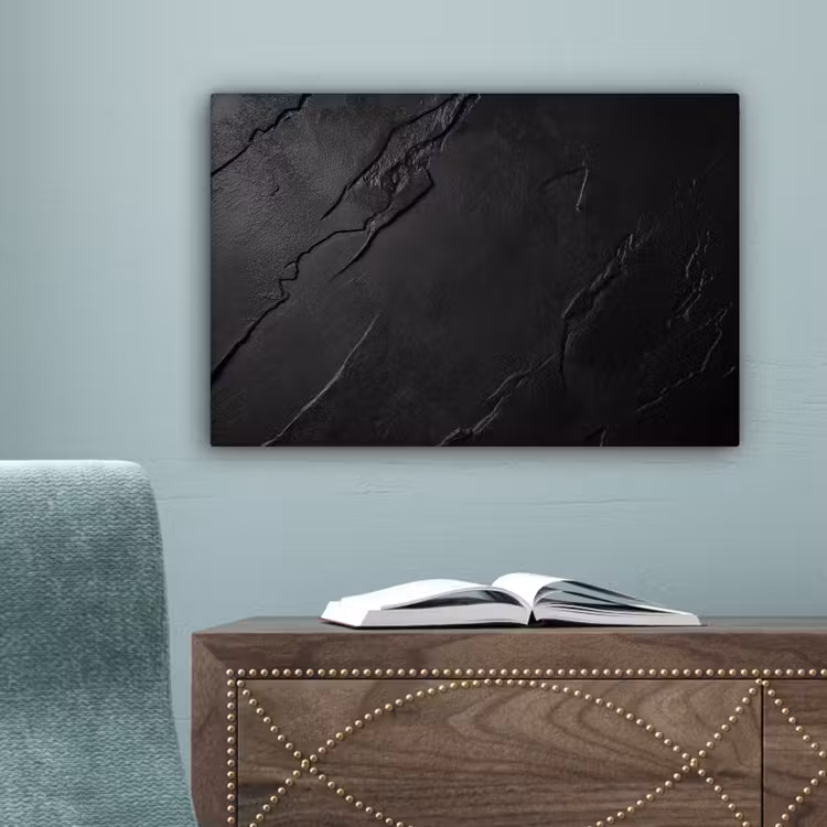 Zwart - Steen - Beton canvas 2cm klein -sfeer4