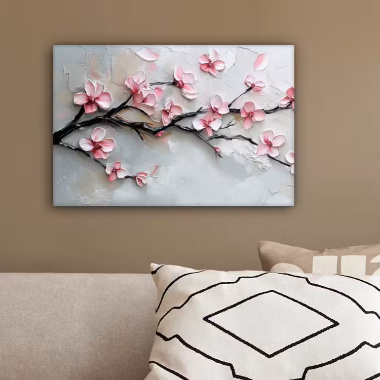 Bloesem - Kunstzinnig - Roze - Sakura canvas 2cm klein -sfeer3