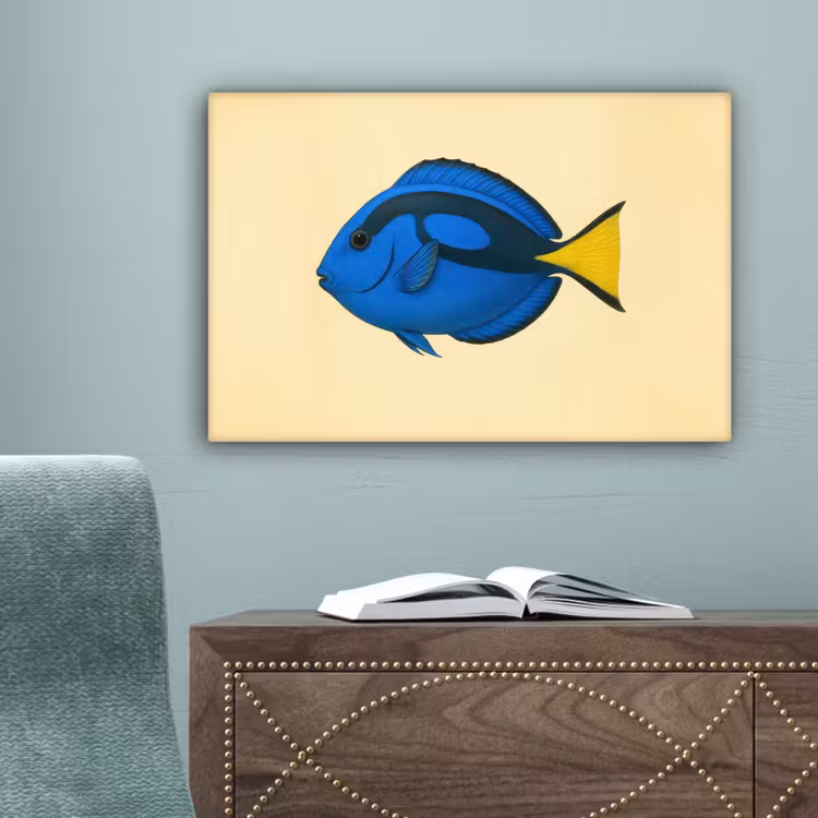 Blauw - Dory - Vis - Staartvin canvas 2cm klein -sfeer4