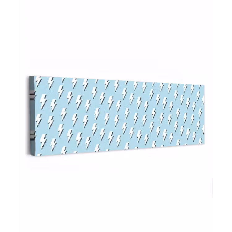 Blauw - Wit - Patroon - Bliksem canvas 2cm klein 828 -z3d