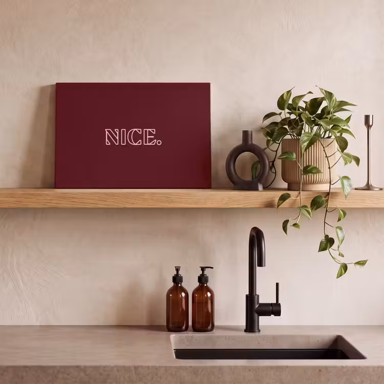 Bordeaux - Nice - minimalistisch canvas 2cm klein -sfeer3