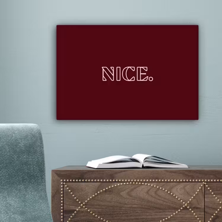Bordeaux - Nice - minimalistisch canvas 2cm klein -sfeer4