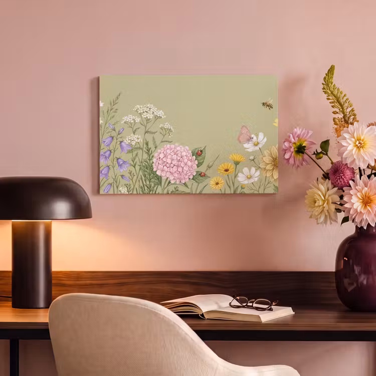 Botanisch - Bloemen - Kleurrijk canvas 2cm klein -sfeer4