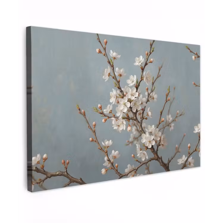 Botanisch - Stilleven - Blauw canvas 2cm klein -z3d