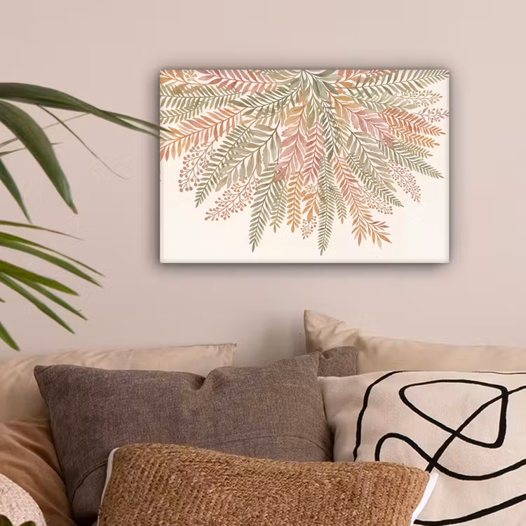 Botanisch - Aquarel - Kleurrijk canvas 2cm klein -sfeer1
