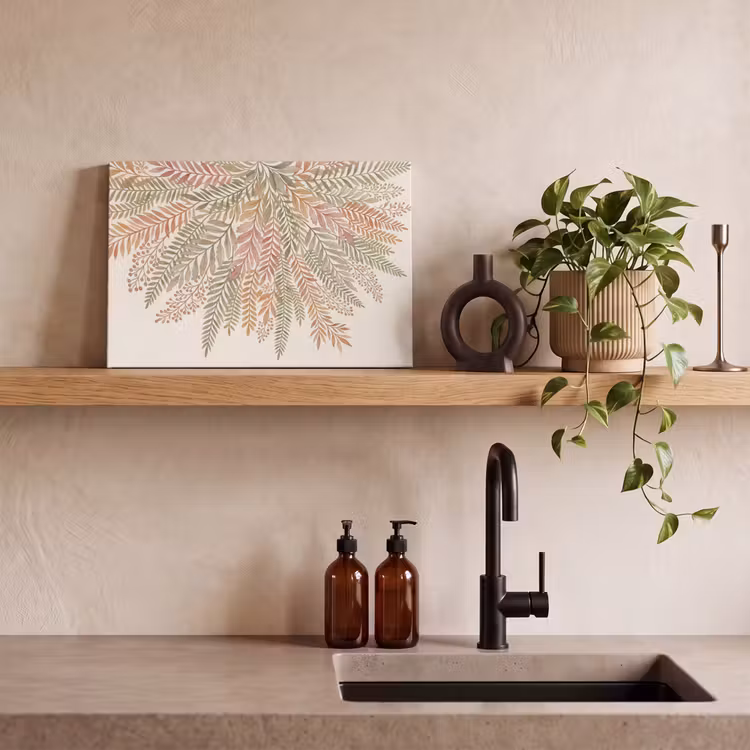 Botanisch - Aquarel - Kleurrijk canvas 2cm klein -sfeer3