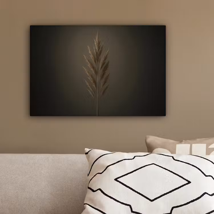 Tak - Pluimgras - Donkerbruin canvas 2cm klein -sfeer3