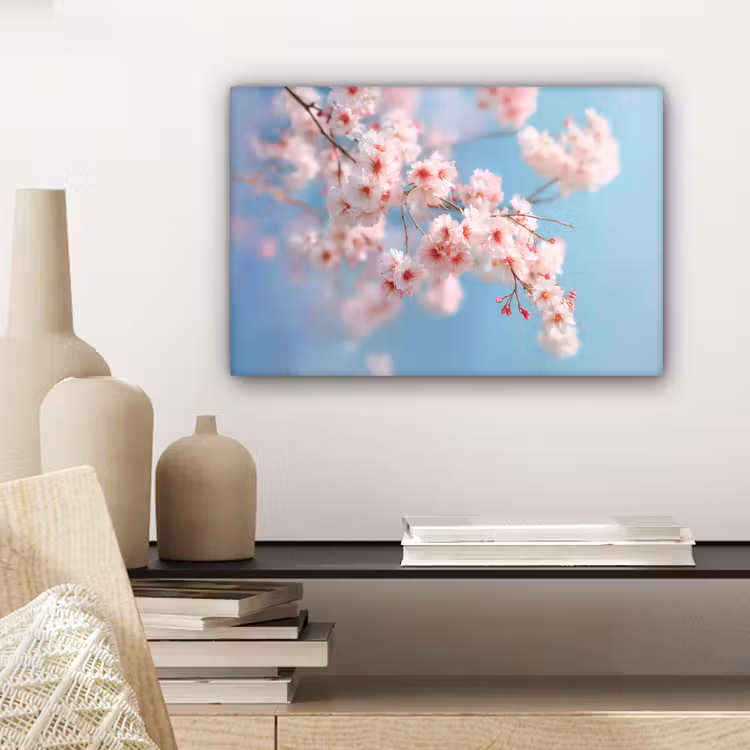 Takken - Bloesems - Roze canvas 2cm klein -sfeer6