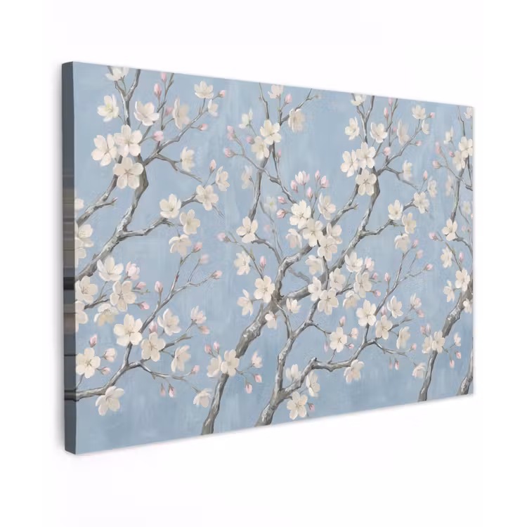 Takken - Kersenbloesem - Blauw canvas 2cm klein -z3d