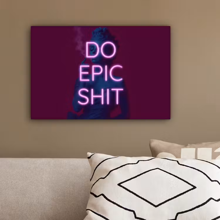 Buste - Neon - LED - Letters canvas 2cm klein -sfeer3