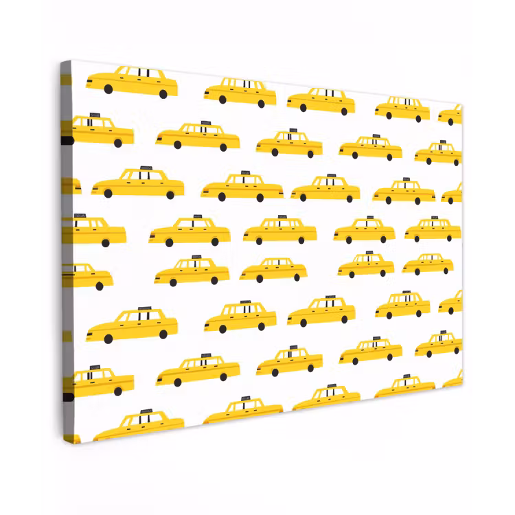 Taxi - Iconisch - Geel canvas 2cm klein 34 -z3d