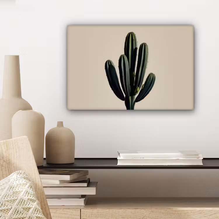 Cactus - Subtiel - Groen canvas 2cm klein -sfeer6