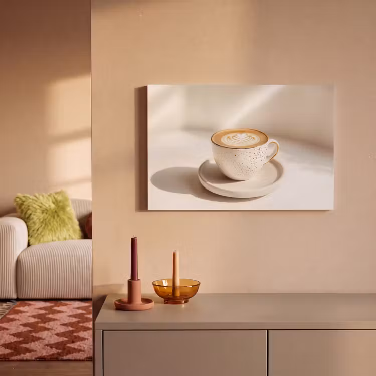 Cappuccino - Schuim - Schotel - Beige canvas 2cm klein -sfeer1