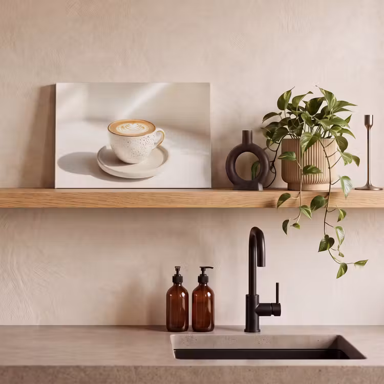 Cappuccino - Schuim - Schotel - Beige canvas 2cm klein -sfeer3