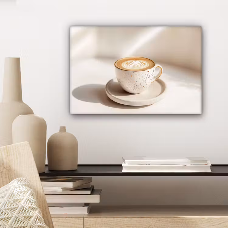 Cappuccino - Schuim - Schotel - Beige canvas 2cm klein -sfeer6