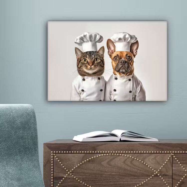 Kat - Hond - Kokskleding canvas 2cm klein -sfeer4