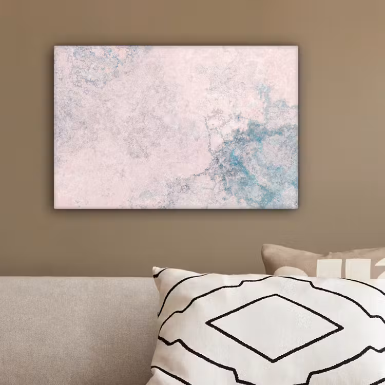 Cement - Beton - Retro - Industrieel - Wit - Blauw canvas 2cm klein -sfeer3