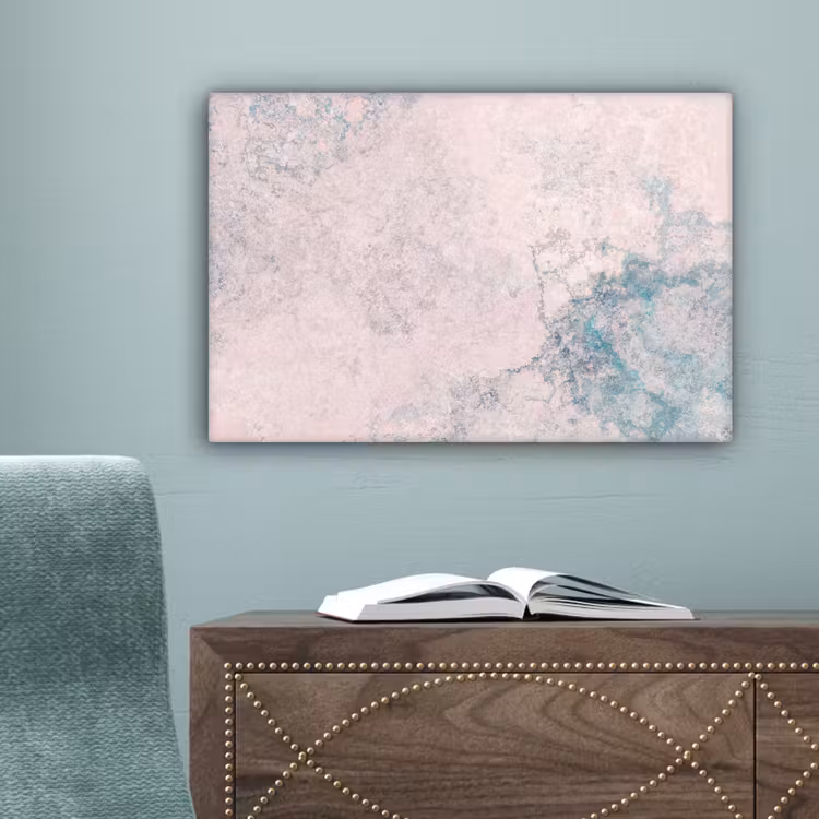 Cement - Beton - Retro - Industrieel - Wit - Blauw canvas 2cm klein -sfeer4